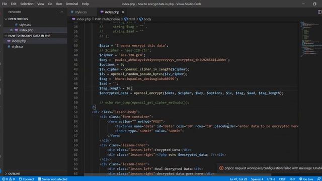 how to encrypt data in php смотреть онлайн