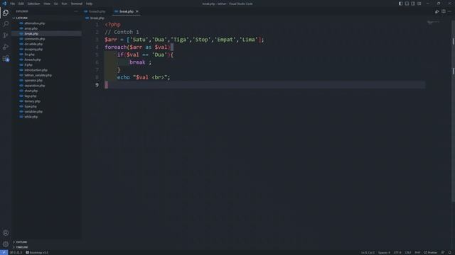 21. Control Structures (Break) - Tutorial PHP смотреть онлайн