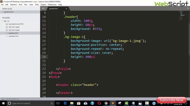 Parallax Scrolling Effect using HTML5 & CSS 3 | No JavaScript Only CSS смотреть онлайн