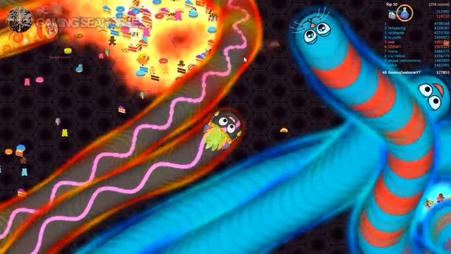 Wormate.io Newest Update Two Teams Huge Trolling Giant Worms Wormateio Epic Gameplay смотреть онлайн