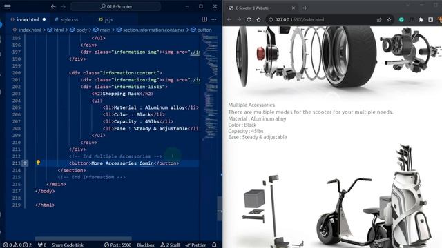 E-Scooter Website Design Tutorial || HTML, CSS & Vanila JS. смотреть онлайн