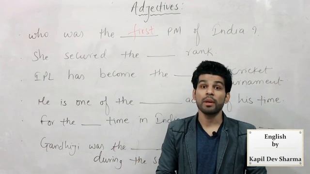 Use of First and Foremost | Adjectives | Part - 6 English by Kapil Dev Sharma смотреть онлайн