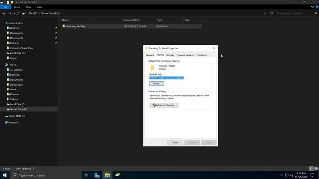 How to setup Roaming User Profiles in Active Directory (AD) - Windows Server 2022 смотреть онлайн