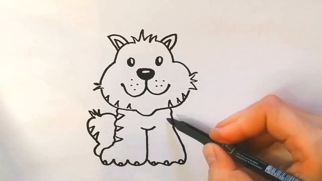 Как нарисовать КОШКУ / Очень простой рисунок / How to draw a CAT смотреть онлайн