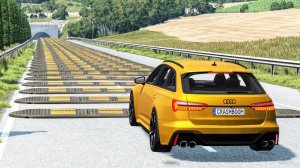 Автомобили против 100 лежачих полицейских  – BeamNG Drive _ CrashBoomPunk