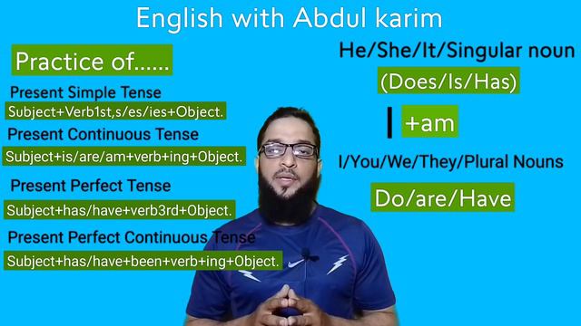 Practice of present tenses (Active voice in Urdu). смотреть онлайн