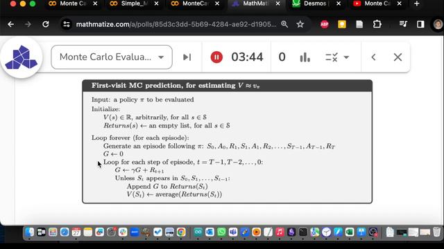 [Lecture] Monte Carlo evaluation and control: A Gridworld Example | Intro to Markov Chains and RL смотреть онлайн