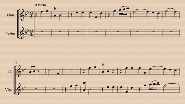 2. Arioso - Trio Sonata in G minor Op.2 No 6, HWV 391 - G. F. Handel - Demo and Backing Track. смотреть онлайн