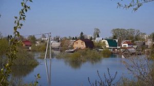 Наводнение Курган 2016, шоссе Тюнина, дачи (пик паводка)