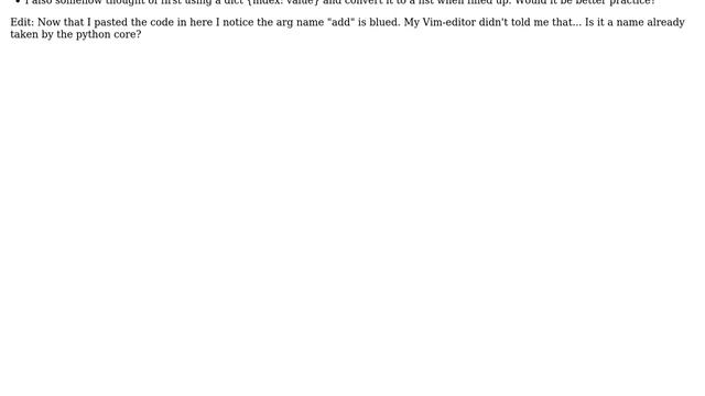 Code Review: Python function to fill a list based on index number смотреть онлайн