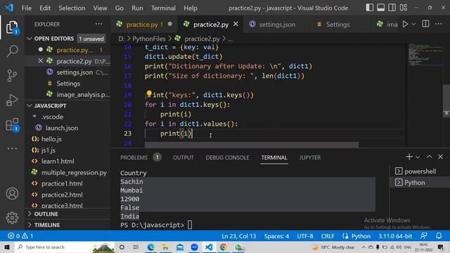Learn Python Dictionary смотреть онлайн