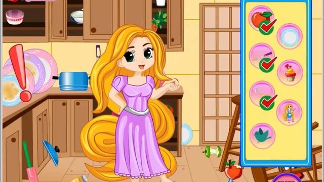 Play Rapunzel Messy Kitchen Game Review-Princess Rapunzel Video Games Online смотреть онлайн