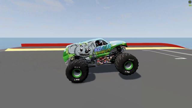 Monster Trucks Monster Jam Vs Giant Ramp - BeamNG.drive