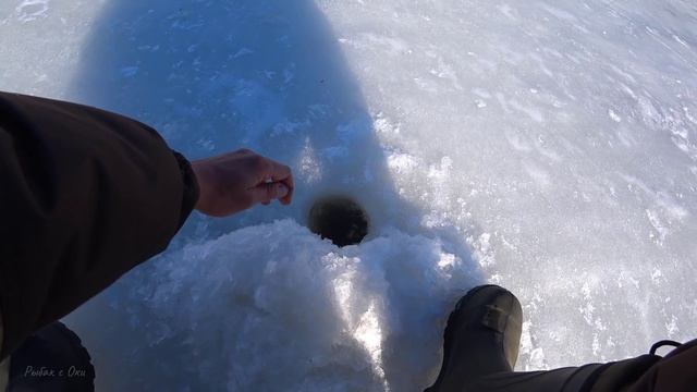 Зимняя Рыбалка в Марте по последнему льду на Оке 2022! смотреть онлайн