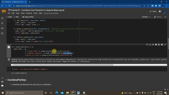 Tutorial 3f – Combine Core Transform in Apache Beam смотреть онлайн
