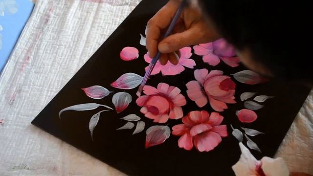 Рисую в  технике росписи Жостово /Technique Of Painting Zhostovo