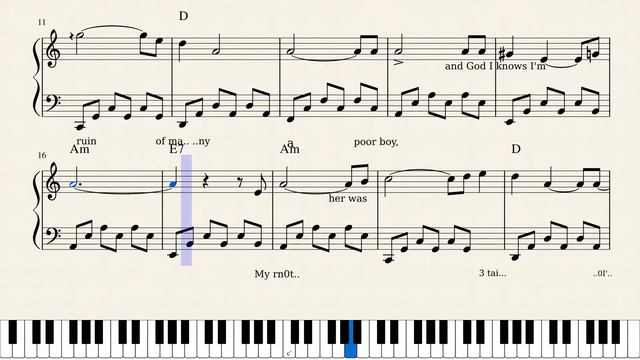 The House of the Rising Sun Piano Tutorial смотреть онлайн