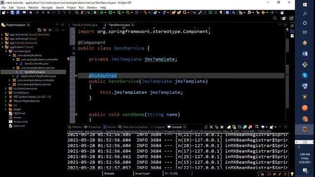 Spring Boot Tutorial with apache ActiveMQ [JMS] - [Part-1] Learn springboot java смотреть онлайн