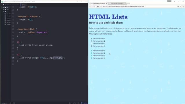 HTML & CSS for Beginners Part 17: How to Create and Style HTML Lists смотреть онлайн