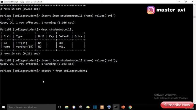 lecture 6 null vs not null and default in table || SQL & MySQL tutorial in Hindi 2021 #sql #mysq смотреть онлайн