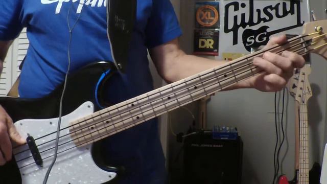 Homework--Otis Rush--Greg Rzab Bass Guitar Play Along--Bronco BHK Pickup--RotoSound Nylon Strings