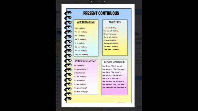 ESL Warm up and Quick Present Continuous смотреть онлайн