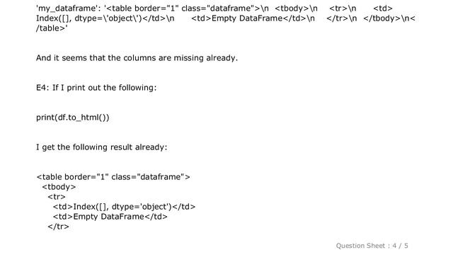 Pandas : Pandas create empty DataFrame with only column names смотреть онлайн