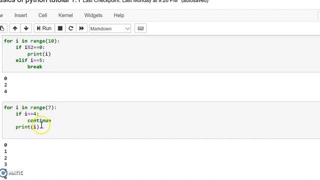 for loop,while loop,break,continue,function,lambda function in python(1.3) смотреть онлайн