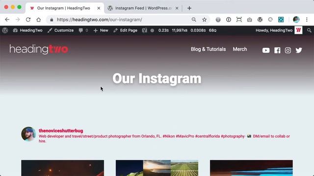WordPress DEMO: Instagram Feed plugin смотреть онлайн
