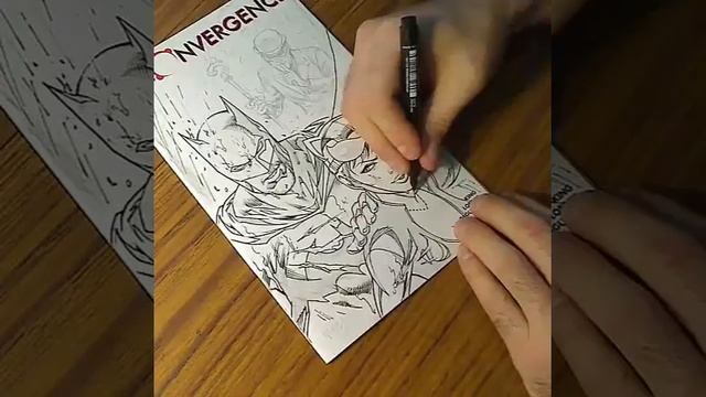 Batman sketch cover - Time lapse - Wayne Nichols смотреть онлайн