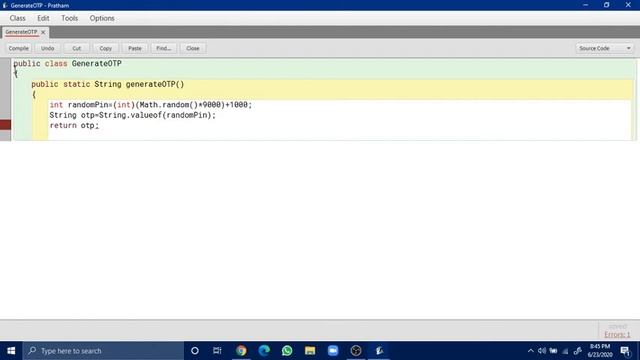 Java/BlueJ Program To Generate Random OTP's | CodingMachine | Program#1 смотреть онлайн