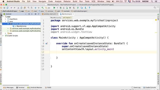 First Android Kotlin Project 2017 - أول تطبيق بلغة كوتلين أندرويد смотреть онлайн