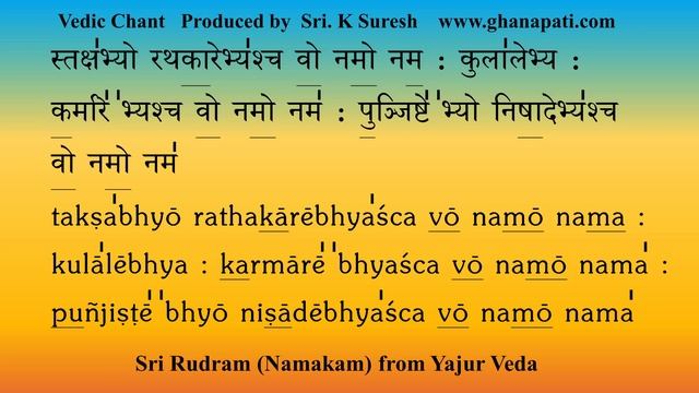 SRI RUDRAM (NAMAKAM) | Perfect Pronunciation & Swaras | Yajur Veda | K Suresh
