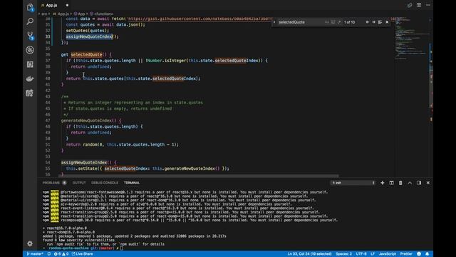 Add React Hooks - FreeCodeCamp - Random Quote Machine 07 смотреть онлайн