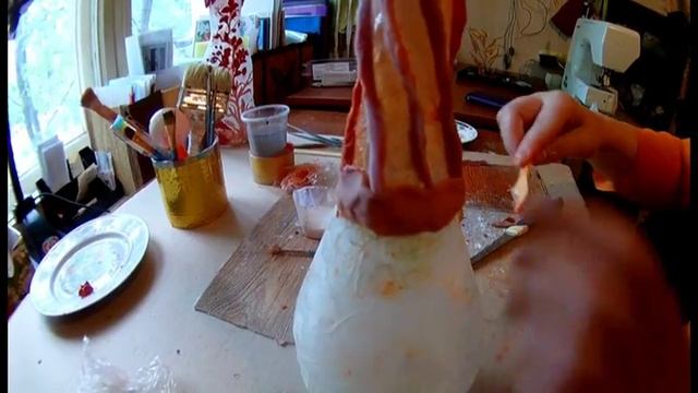 Вазы из бутылок|| Декор холодным фарфором в технике пейп арт смотреть онлайн