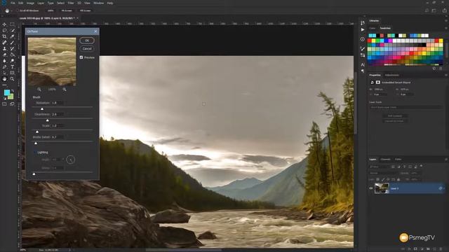How to Create and OIL PAINTING Effect in Photoshop CC смотреть онлайн