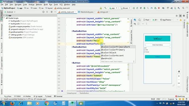 Android studio Tutorial 13 | How to use Radio Button and Radio Group in android studio смотреть онлайн
