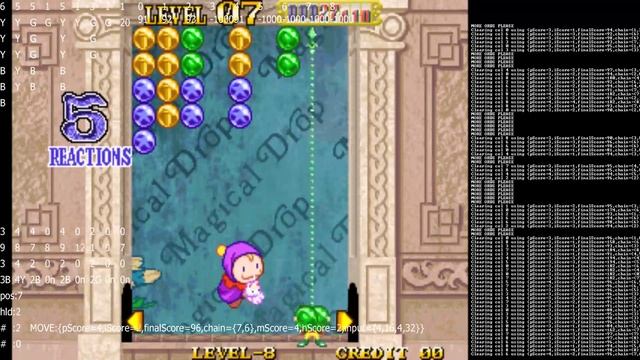 Magical Drop 3 TAS AI Solver