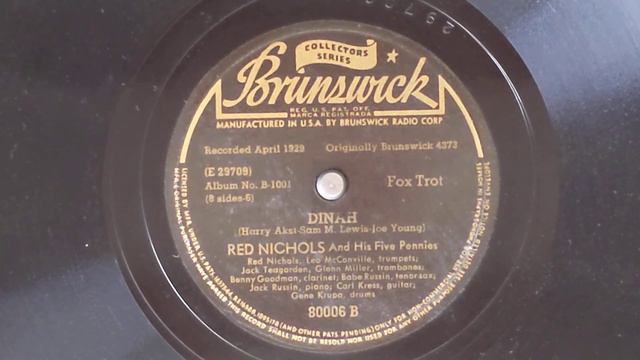 Dinah - Red Nichols & His Five Pennies (w/Jack Teagarden, Trombone) - Brunswick 80006-B смотреть онлайн