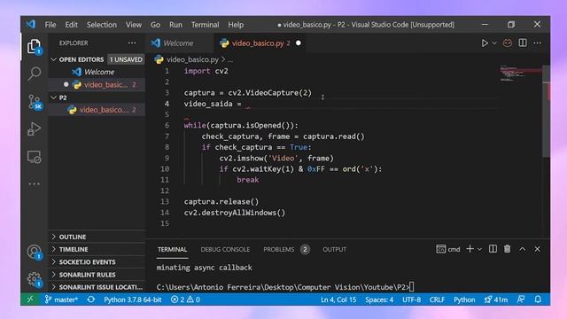 Trabalhando com Vídeos com OpenCv e Python смотреть онлайн