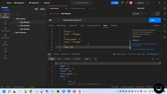 Валидация JSON в Postman смотреть онлайн