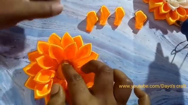Easy Fabric flower - Satin Dhalia смотреть онлайн