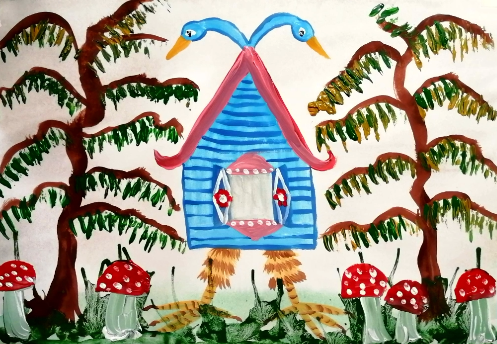 Как нарисовать избушку на курьих ножках смотреть онлайн