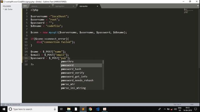 Signup Page in PHP and MySQL | Encrypt Password смотреть онлайн