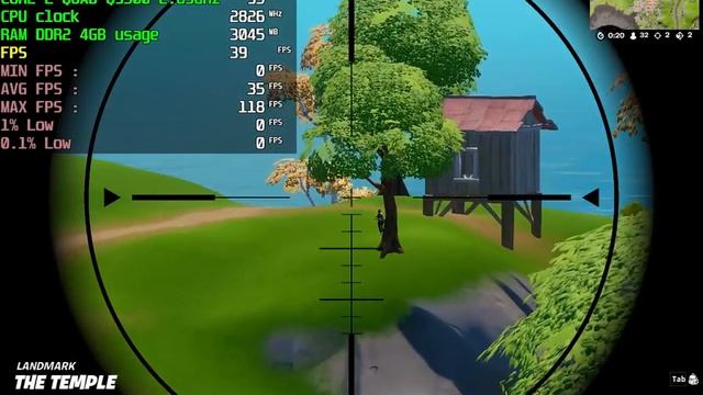 Fortnite Benchmark PC Core 2 Q9500, DDR2 4GB RAM, GT 710 GDDR5 30 FPS SPARTEN ASSASSIN GAMEPLAY смотреть онлайн