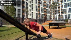 Отжимания от скамьи - правильное выполнение на скамье для уличных воркаут площадок STECTER