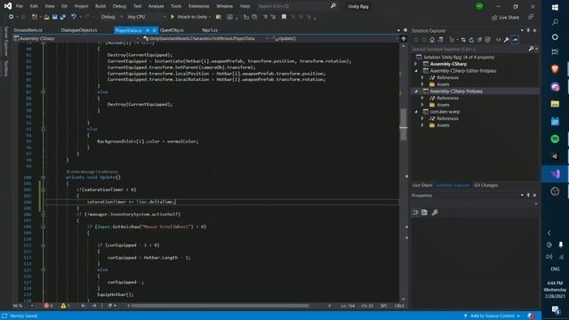 Let's Make an RPG Game in Unity! - Part 18: Saturation bar and consumables! (unity3d rpg tutorial) смотреть онлайн
