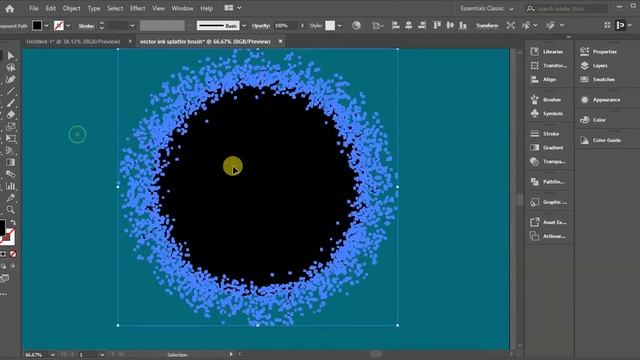 Vector Ink Splatter Brush in Illustrator | Adobe Illustrator Tutorial смотреть онлайн