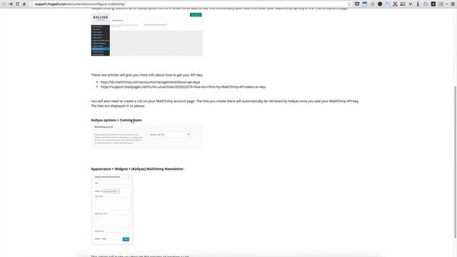 Mailchimp options in Kallyas options ( Kallyas WordPress theme v4.0 ) смотреть онлайн