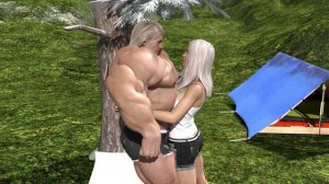 fmg growth animation / El lago / muscle growth girl 3d